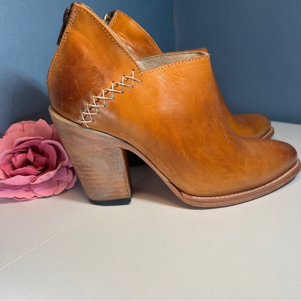 Freebird By Steven "Steel" Tan Leather Heeled Bootie Womens 11